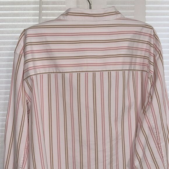 Vineyard Vines XS-XL White Pink Stripes Oversized Poplin Button Down Shirt - Picture 10 of 16